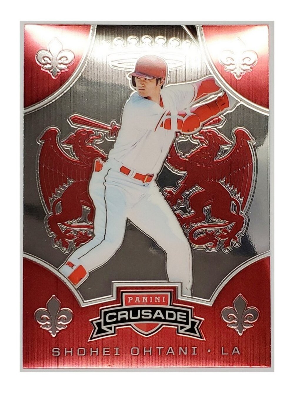 SHOHEI OHTANI 2ND YEAR CHROME 2019 PANINI CRUSADE #12, ANGELS, DODGERS